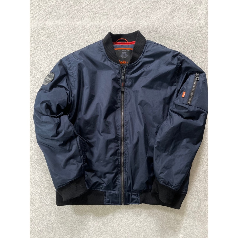 Hawke & Co Mens Large Flight Jacket Navy Blue Performance Insulated Bomber Retro